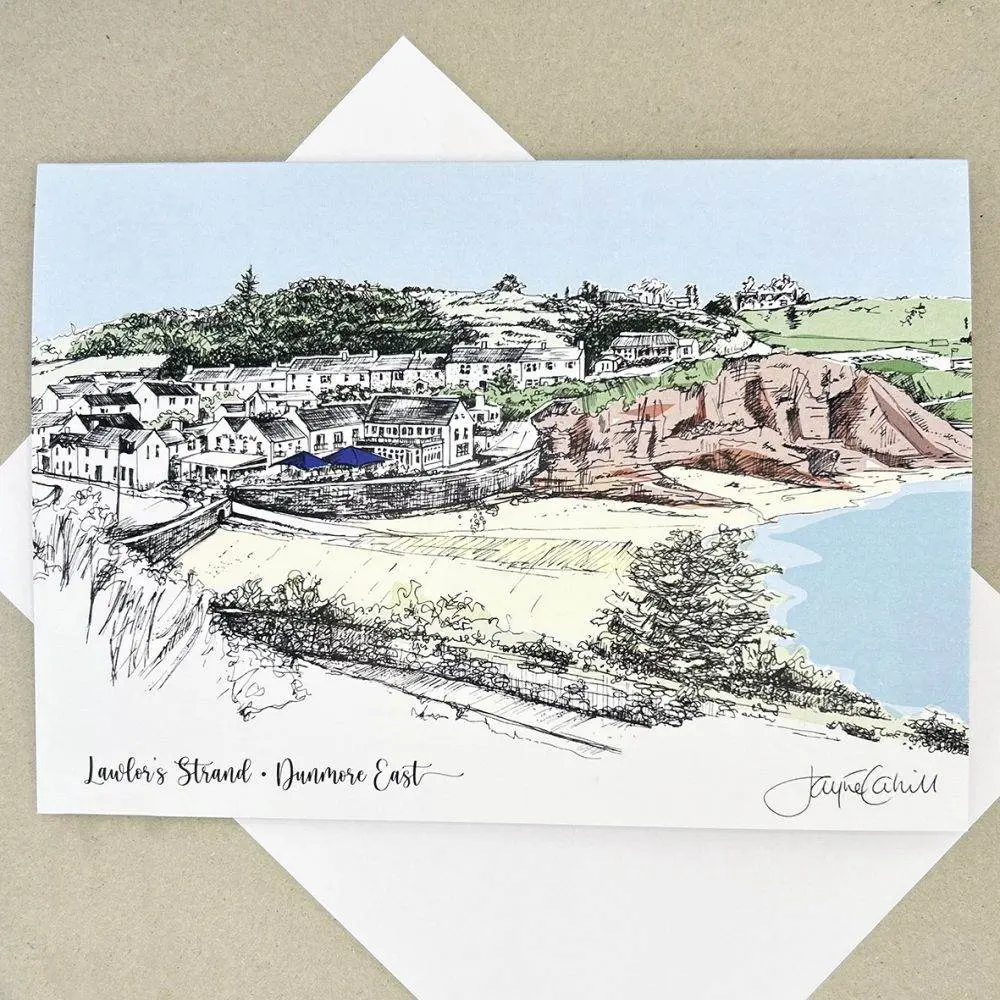 Lawlor's Strand, Dunmore East Art Card