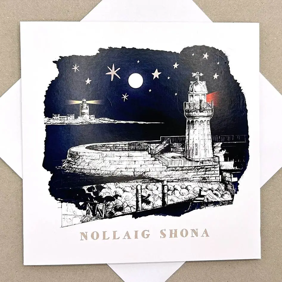 Dunmore East and Hook Lighthouses Christmas Card