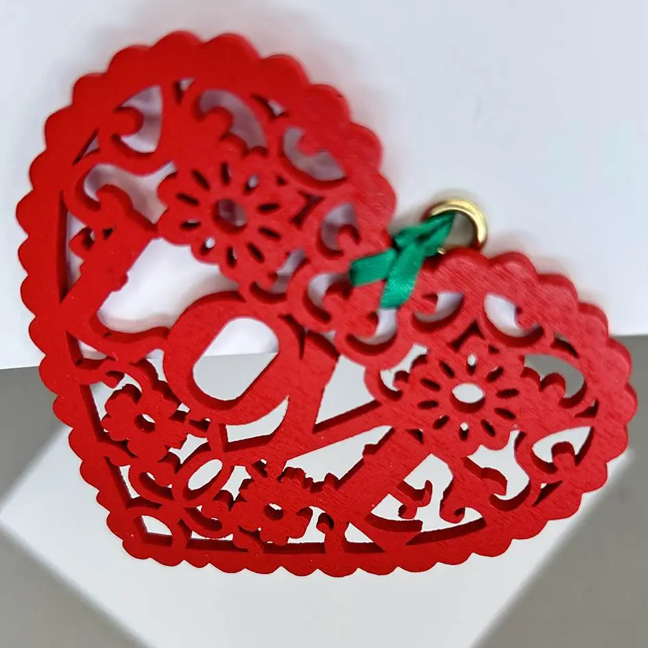 Love Heart Christmas Tree Decoration Card - Image 3