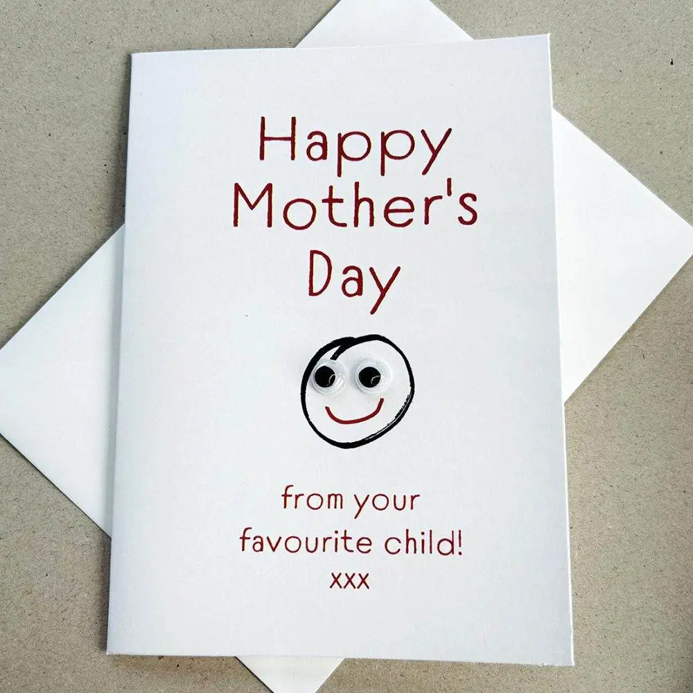 Mother's Day card from her favourite child