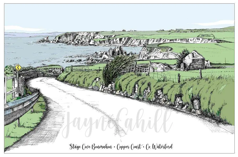 Stage Cove Bunmahon, Copper Coast, Co. Waterford- Art Card