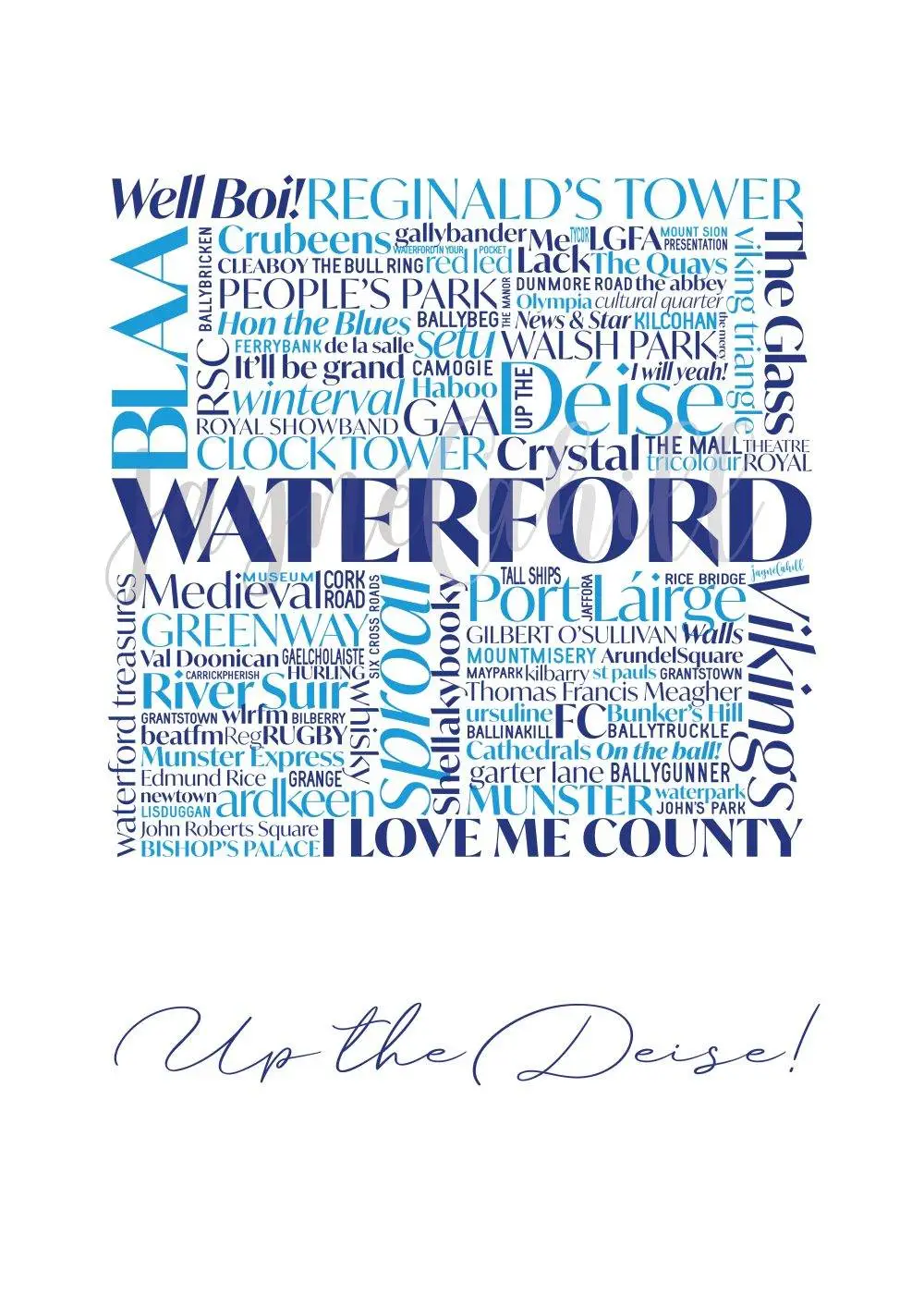 Waterford Words Poster BY JAYNE CAHILL