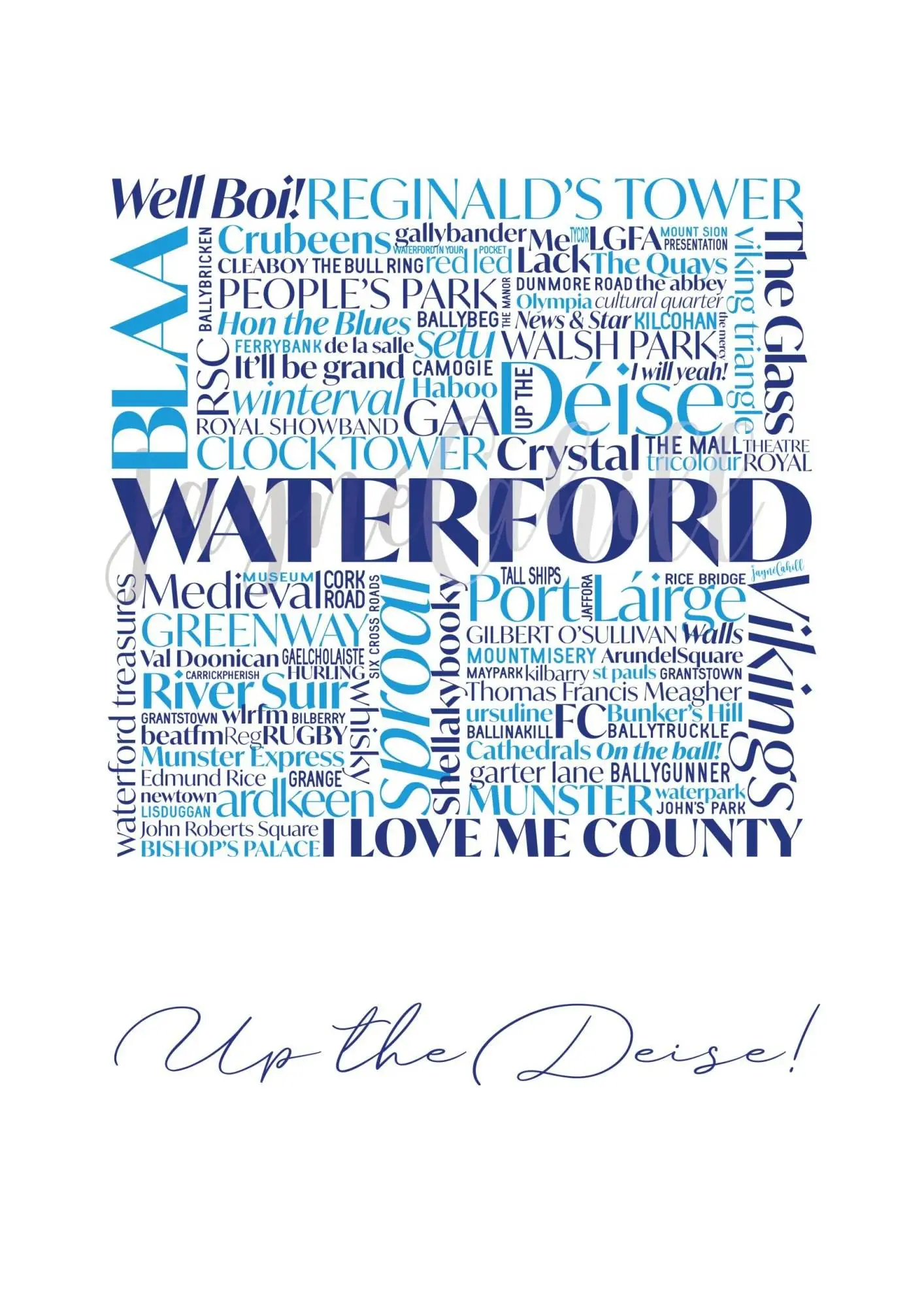 Waterford Words Poster BY JAYNE CAHILL